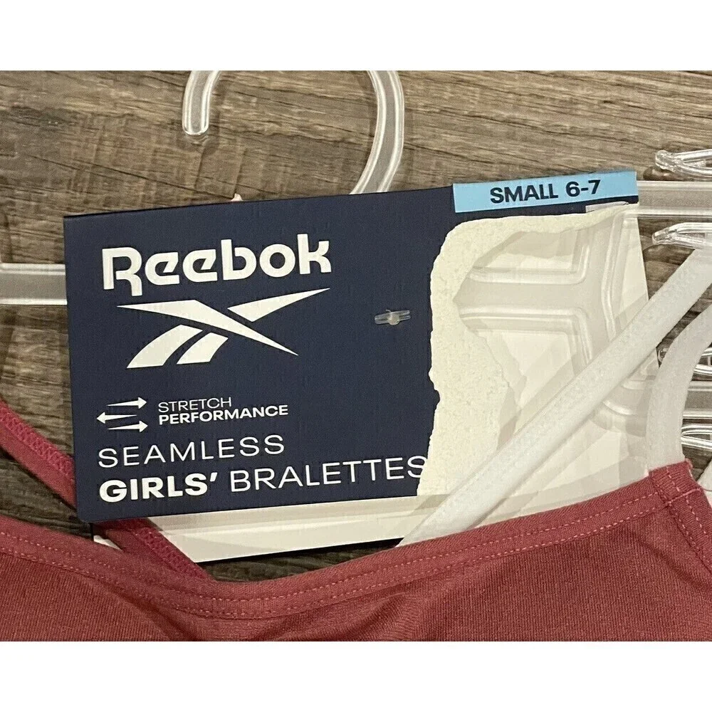 Reebok Girls 2pk Seamless Bralettes Size Small 24.5